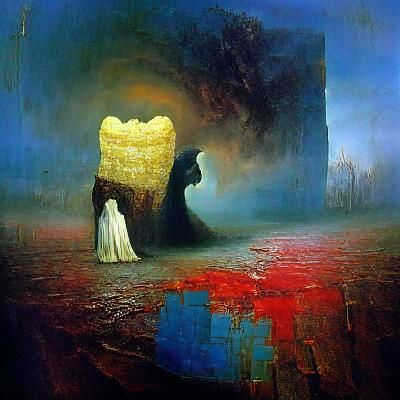 Gothic Twilight: A Beksiński-Inspired Hades Landscape