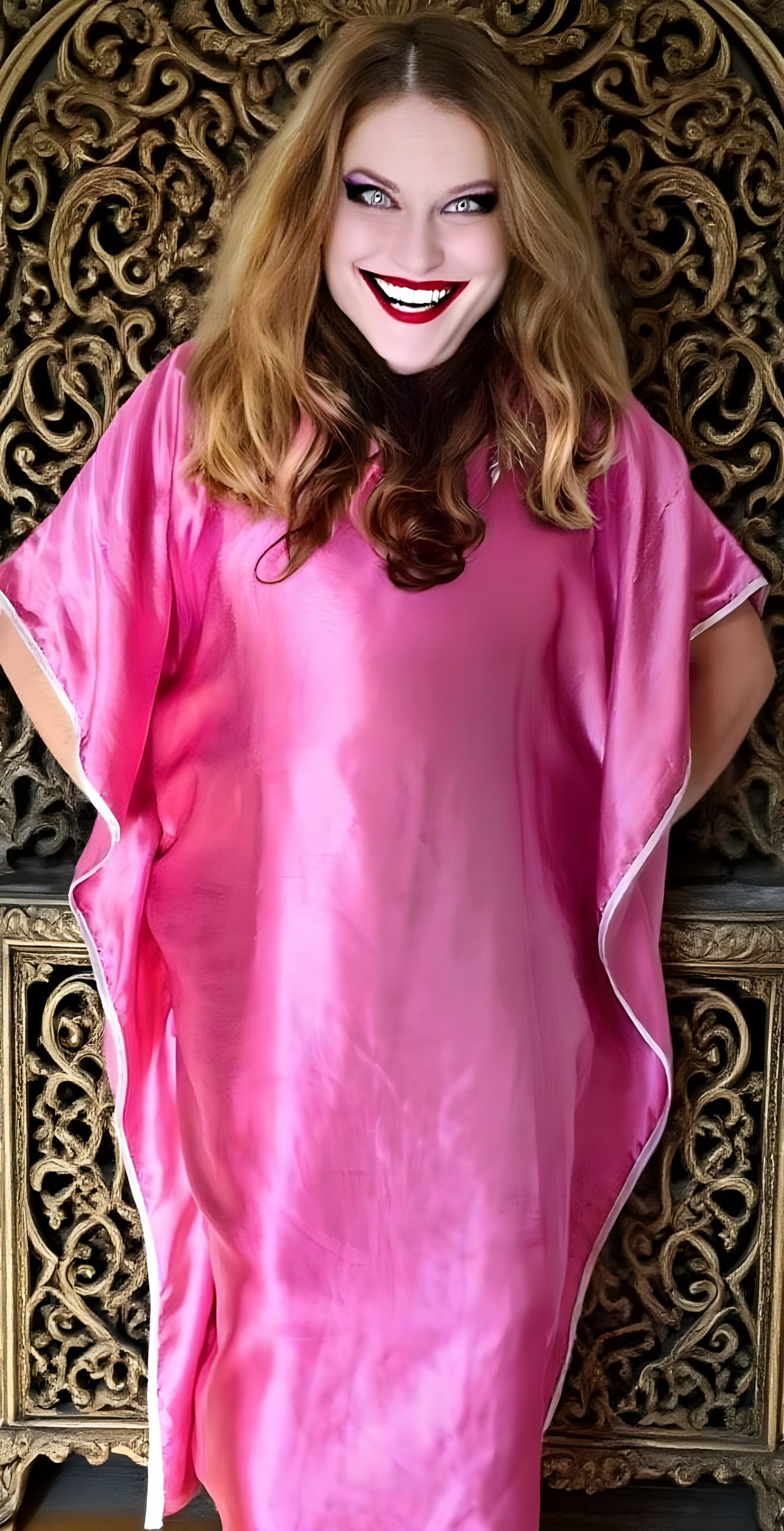 Mischievous Smile with Surreal Filigree Radiator