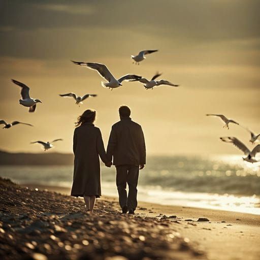 Ephemeral Beach: Whispering Waves and Fading Footprints