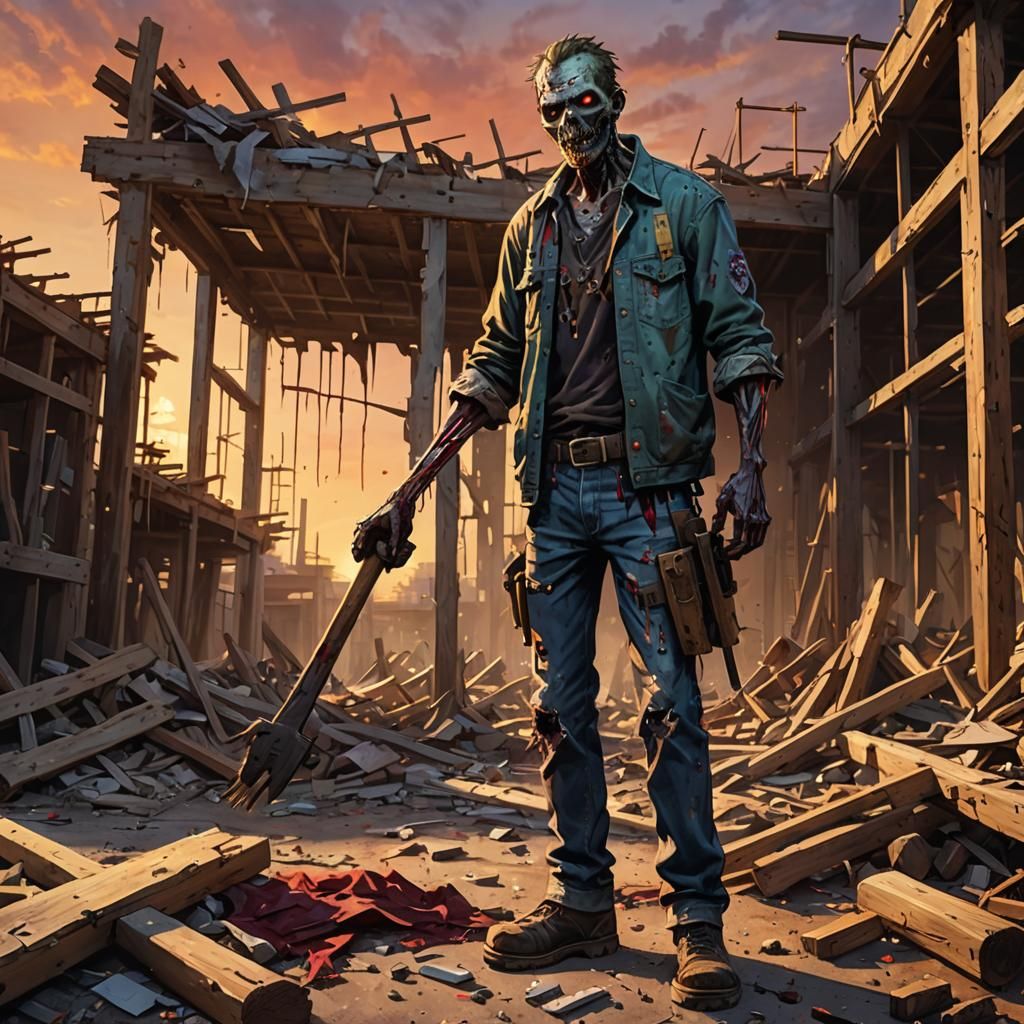 Undead Carpenter Horror Concept Art