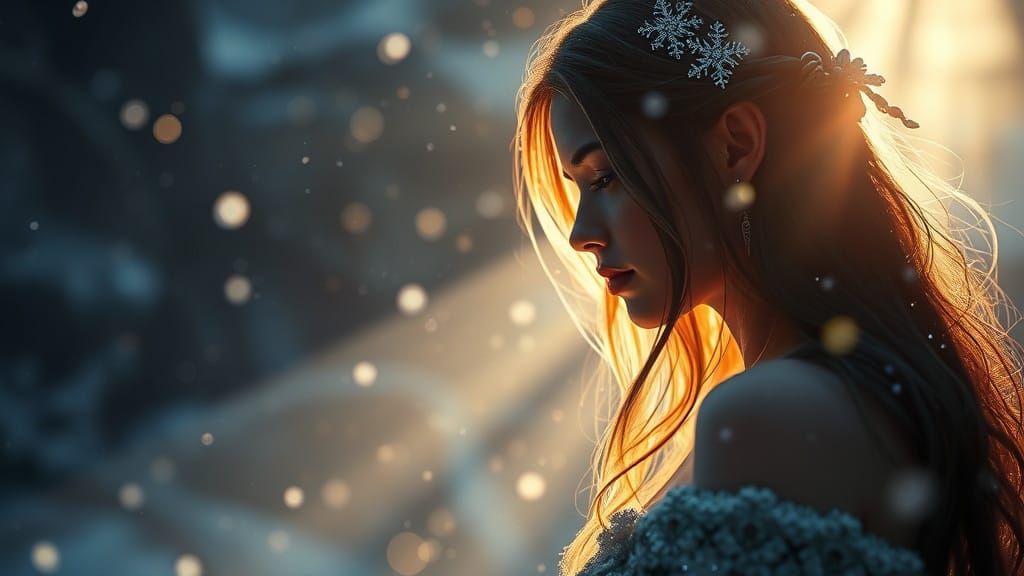 Impasto Fantasy Portrait in Deep Color