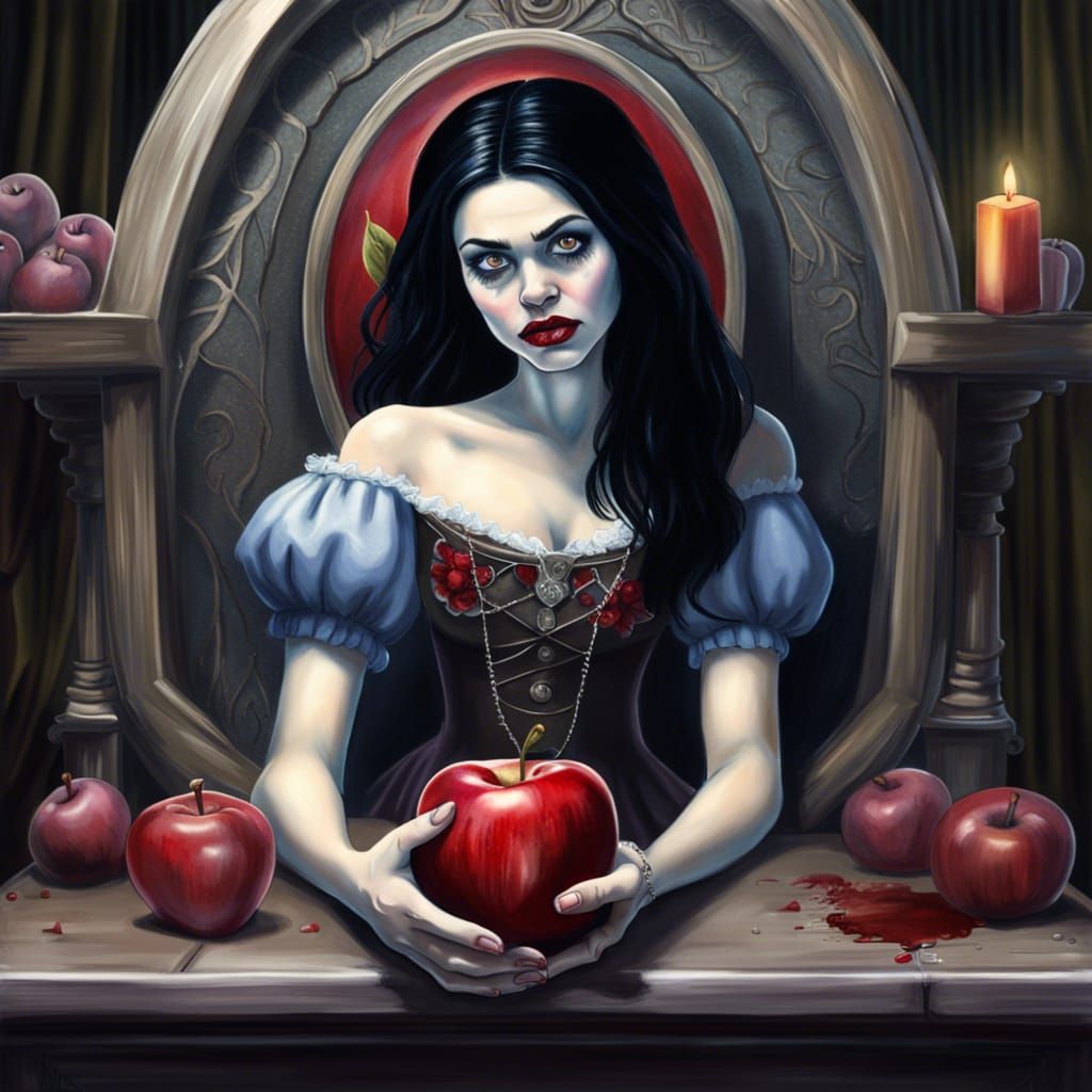 Snow White Zombie in Gothic Throne Room