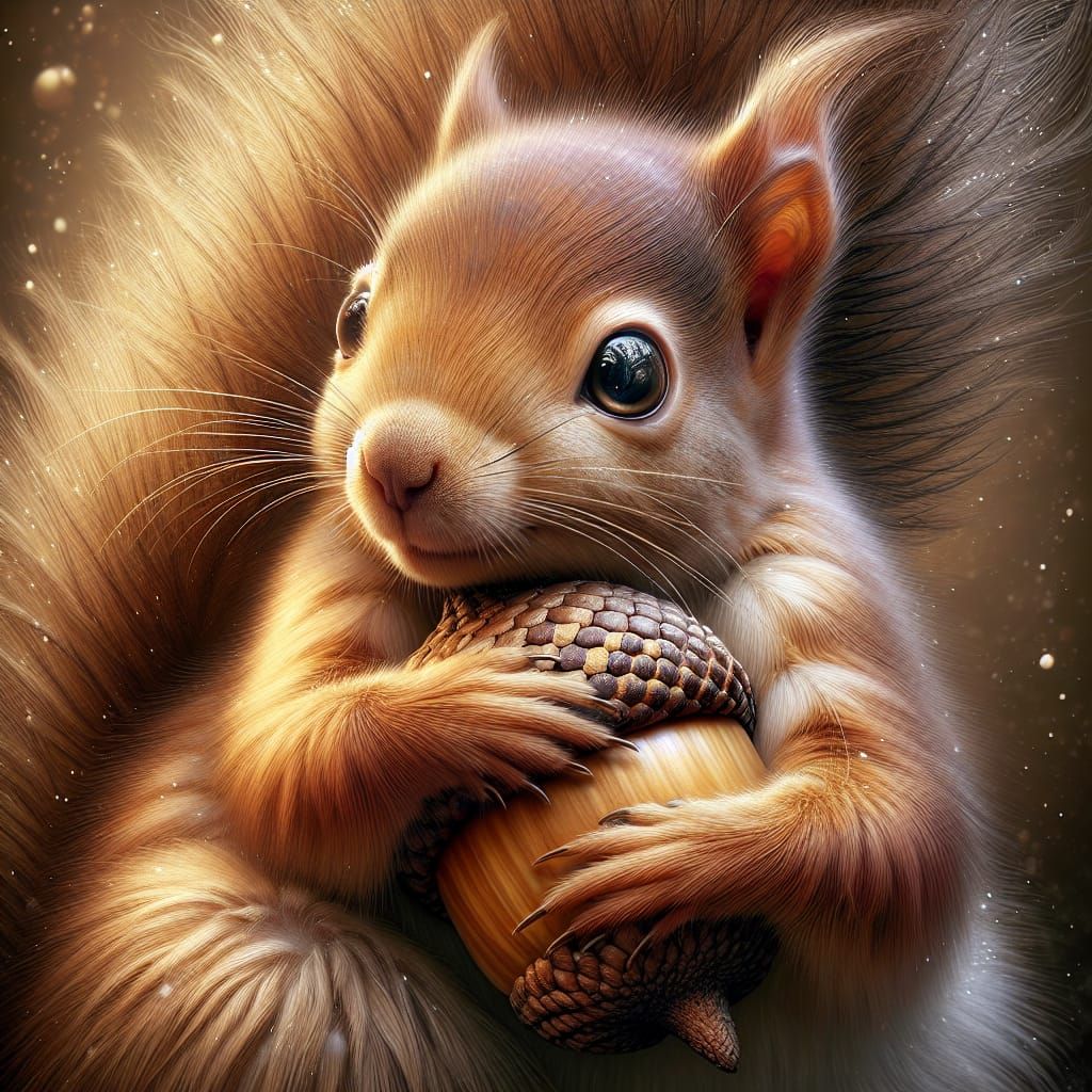 squirrel with his acorn