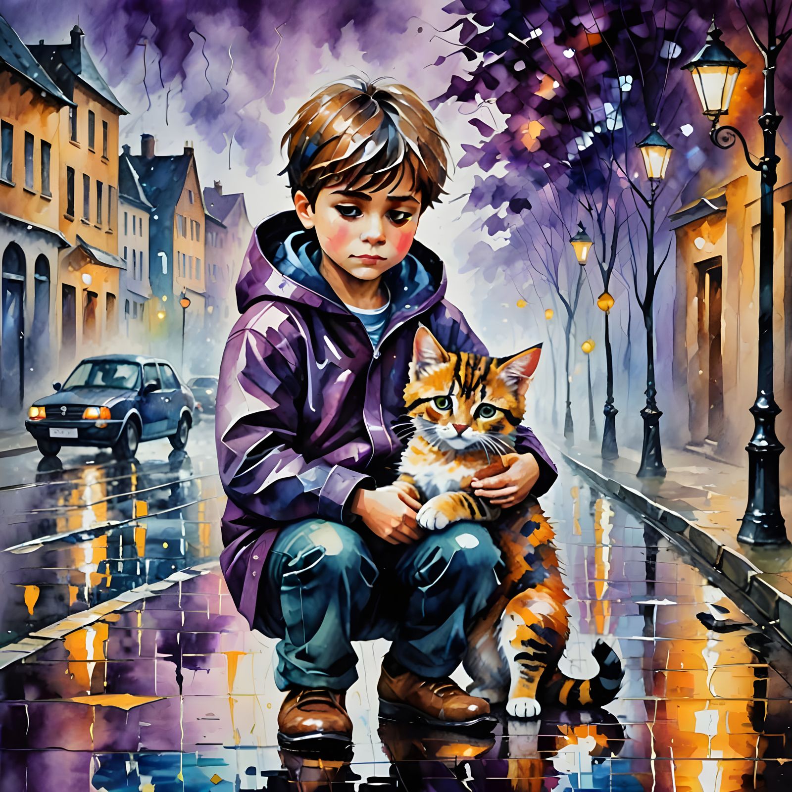 Kindness (Leonid Afremov's style)