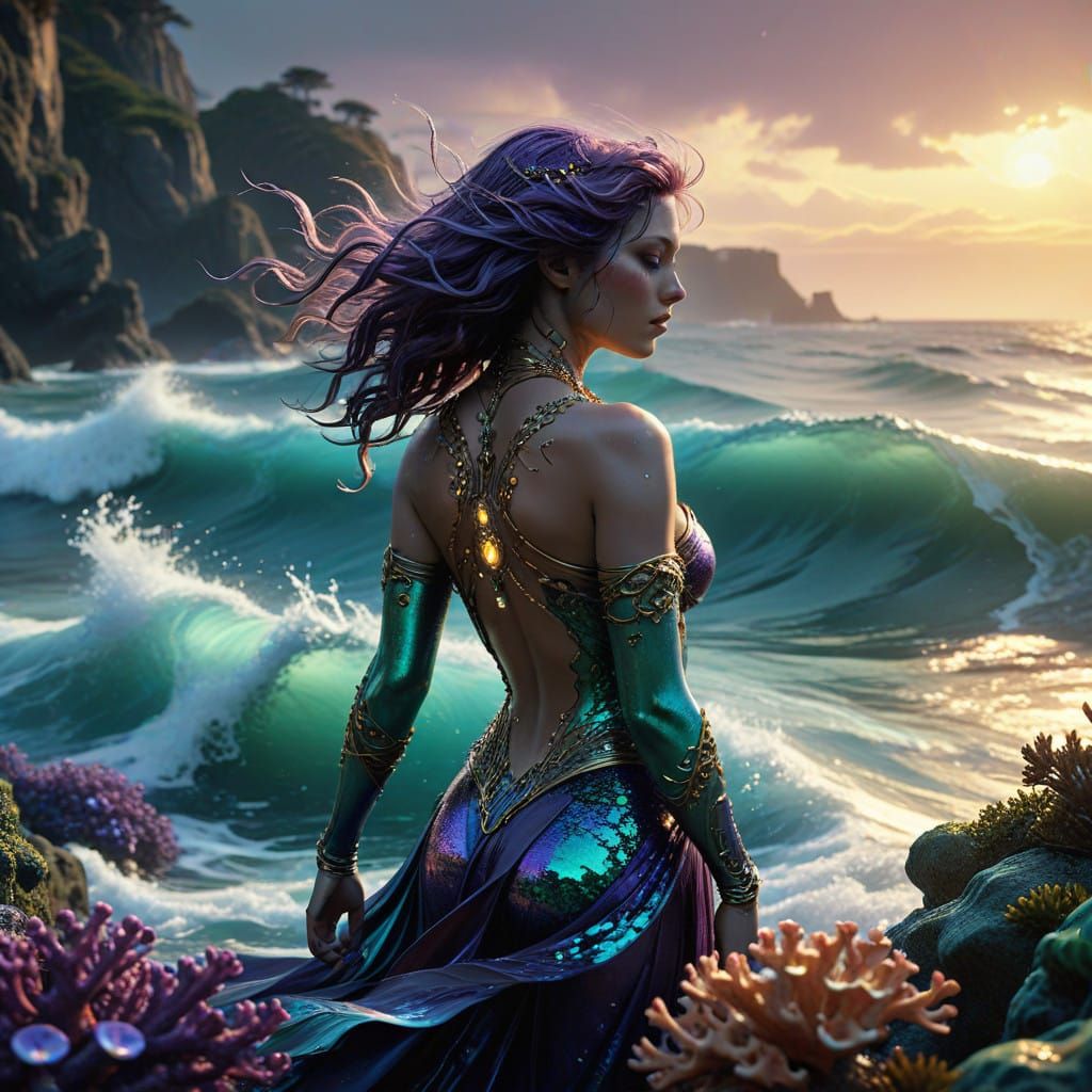 Majestic Wave Siren in Iridescent Beauty