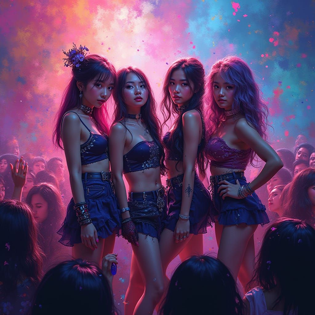 Midnight Charmers Kpop Lightstick Graffiti Art