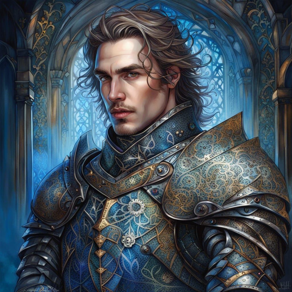 Ornate Portrait of a Mythic Knight