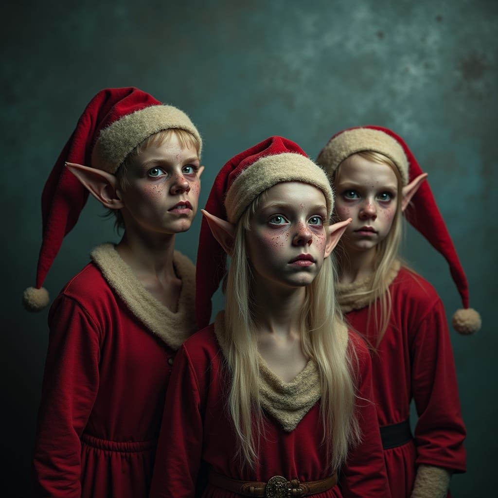 Creepy Christmas Elves Horror Scene