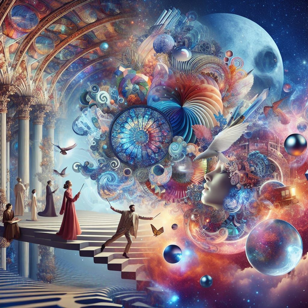 Ethereal Celebration in Surreal Paradox