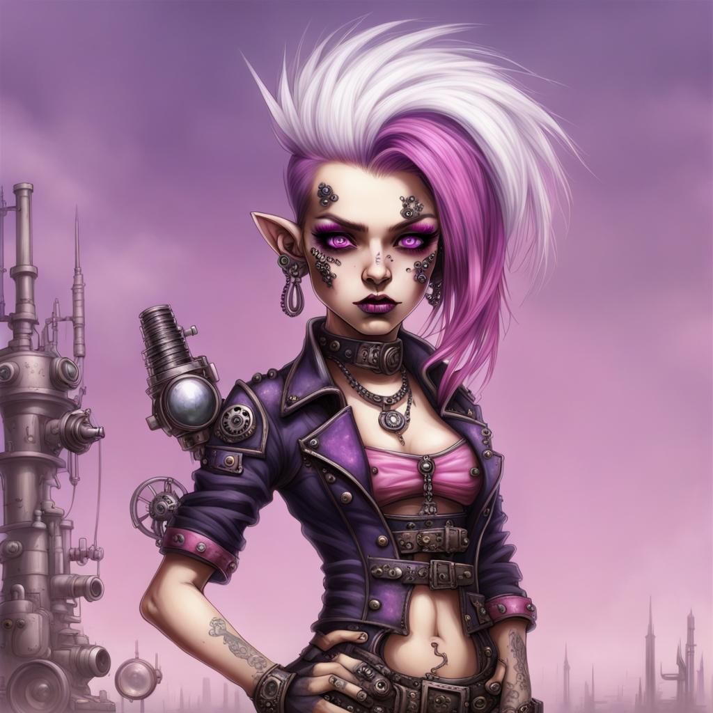 Punk Rock Ork with Steampunk Engine