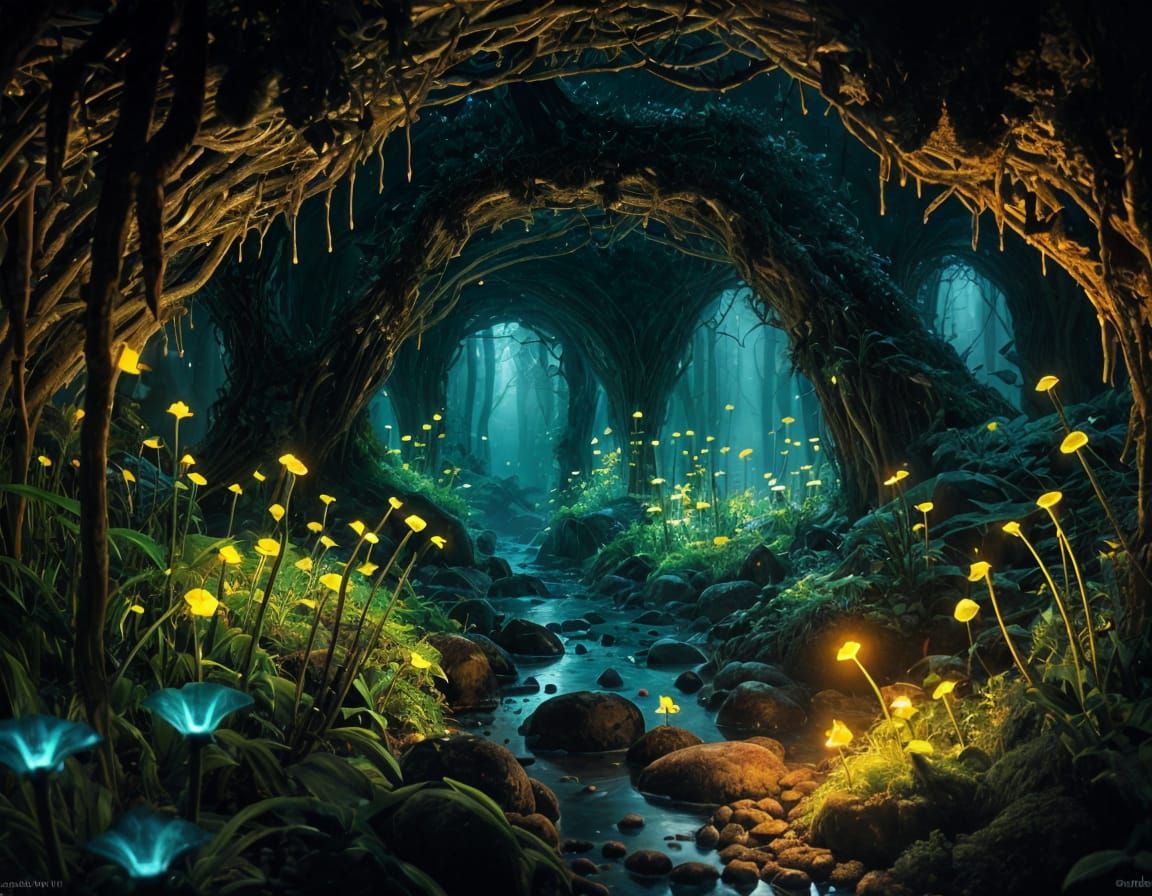 Firefly Dungeon: Bioluminescent Fantasy World