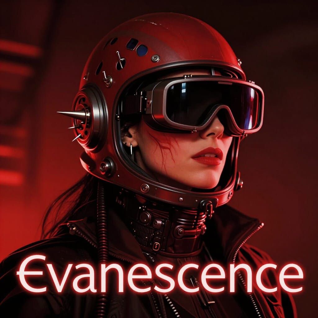 Evanescence Logo Concept Art in Johnny Mnemonic Style