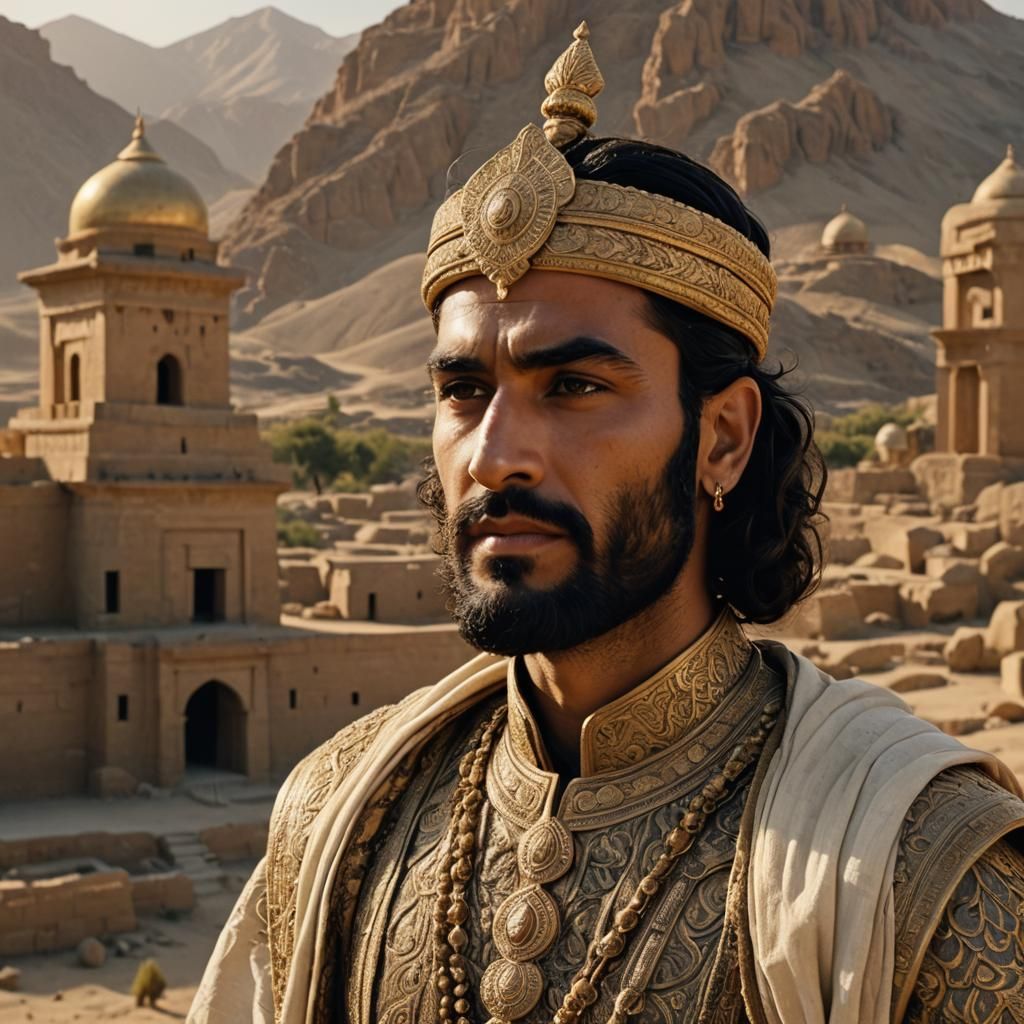 Akkadian Prince: Majestic Portrait of Meshalim Manishtushuma...