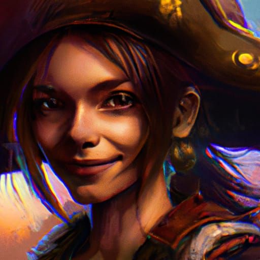 Giff Pirate Portrait, Digital Concept Art