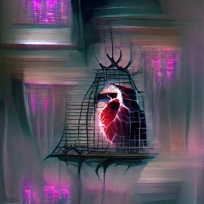 Heart in Birdcage: Sinister Art