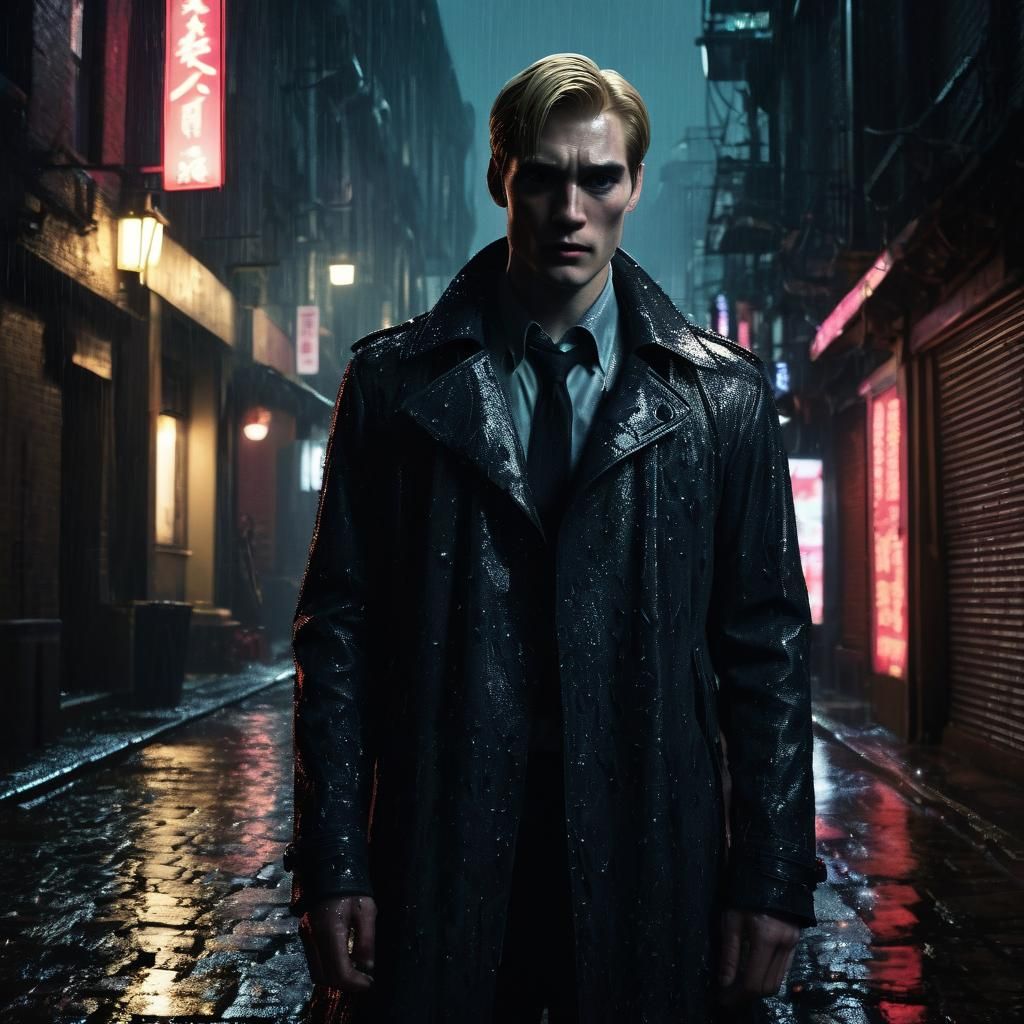 Erwin Smith as Modern Vampire in Film Noir Style