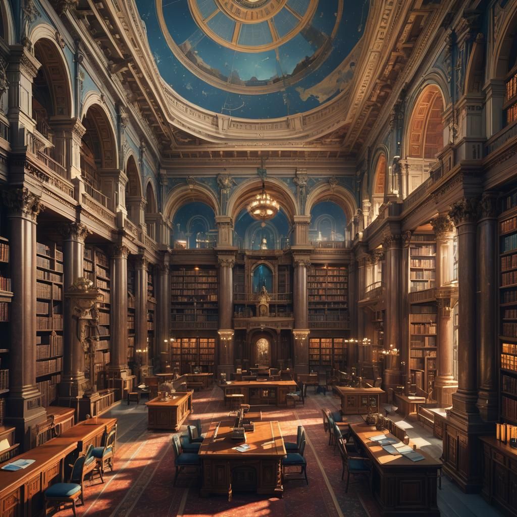 Detailed Matte Painting of the Library of Congress