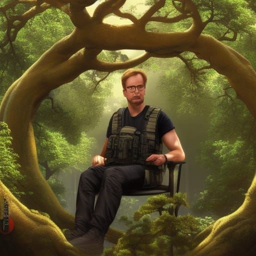 Dr. Daniel Jackson Portrait in Hyperrealistic Style