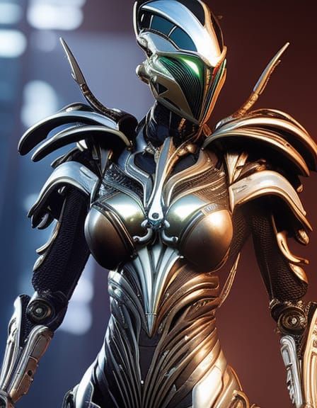 Chrome Alien Warframe Prime Concept Art