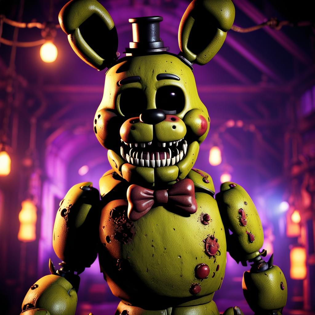 Nightmare Springtrap Detailed Matte Painting