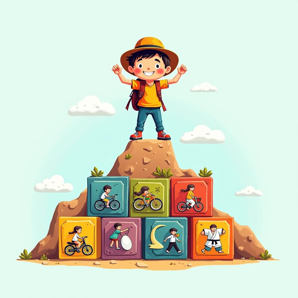 Triumphant Adventurer on Milestone Mountain