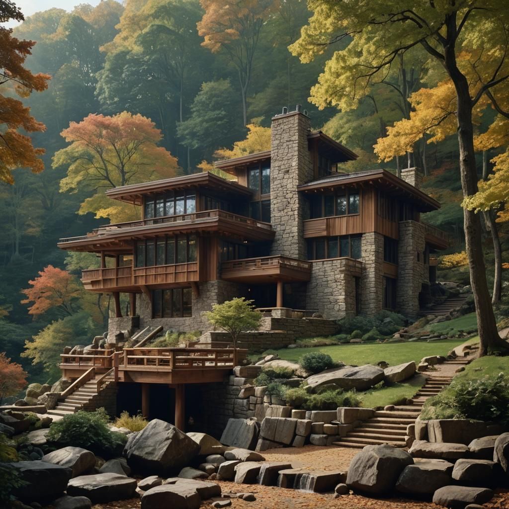 Oakwood Mountain House in Forest: Organic Architecture