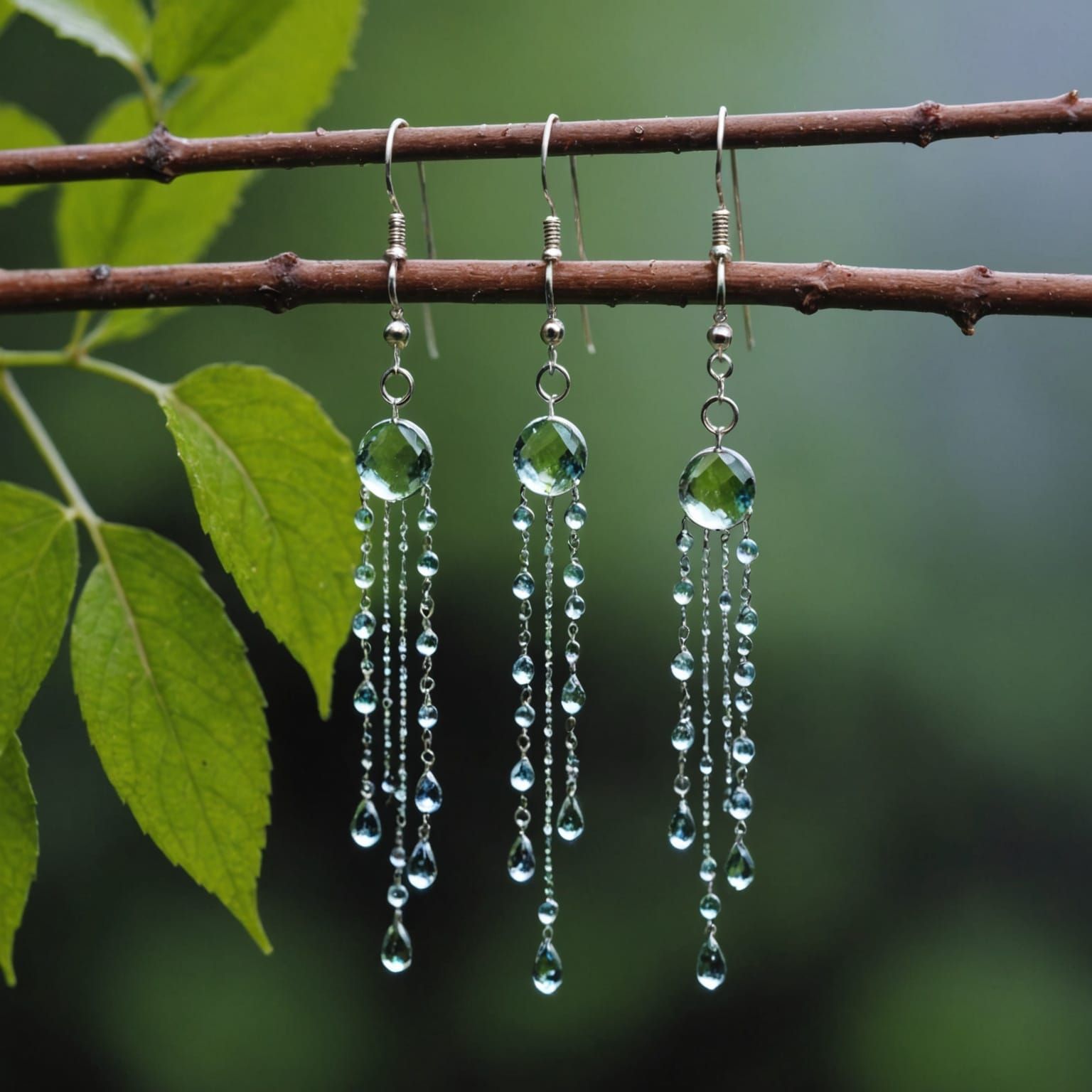 Elegant Earrings Crafted from Raindrops