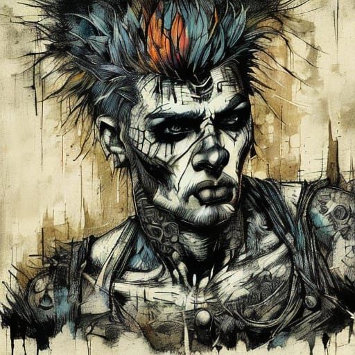 Gothic Punk Goddess in a Dark Mystical Realm