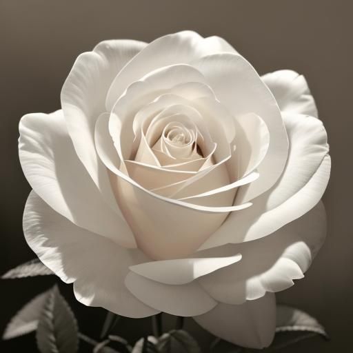 Elegant Translucent Flower in Sepia and Rose Gold