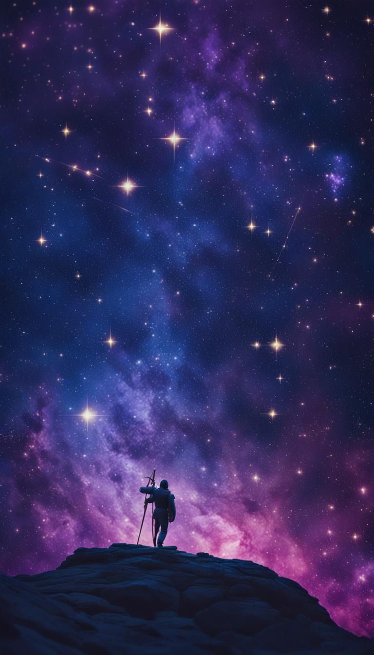 Sagittarius Constellation in Starry Galaxy: Cinematic Film S...