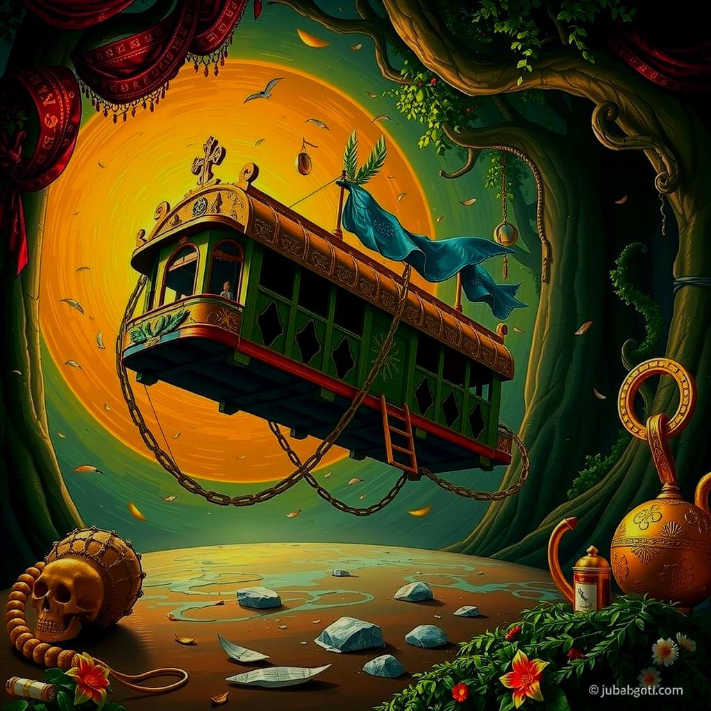 Abstract Golden Light Burst