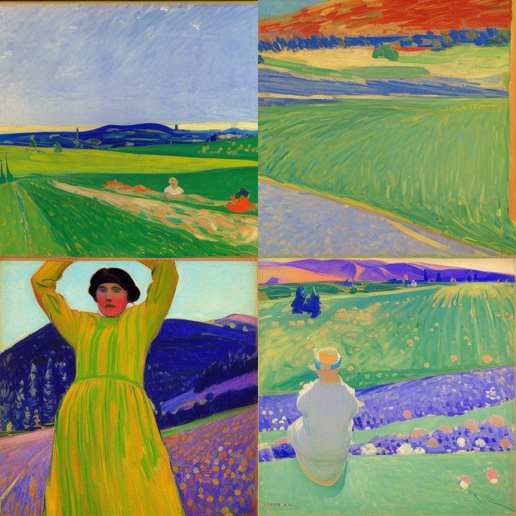 Vibrant Scene in Early 20th-Century Style