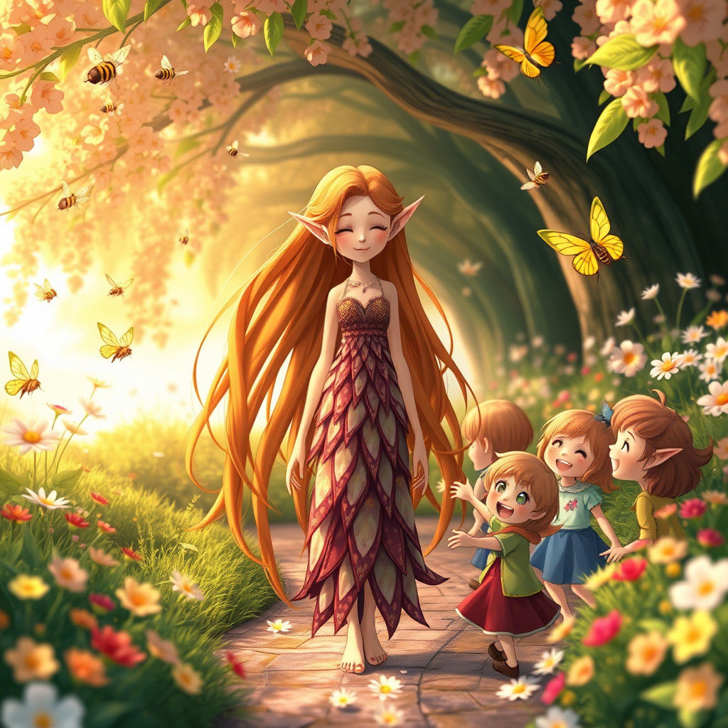 Spring Elf with Children, Anime Key Visual