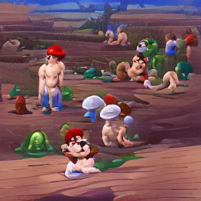 Nude Man Stuns Mushroom Kingdom