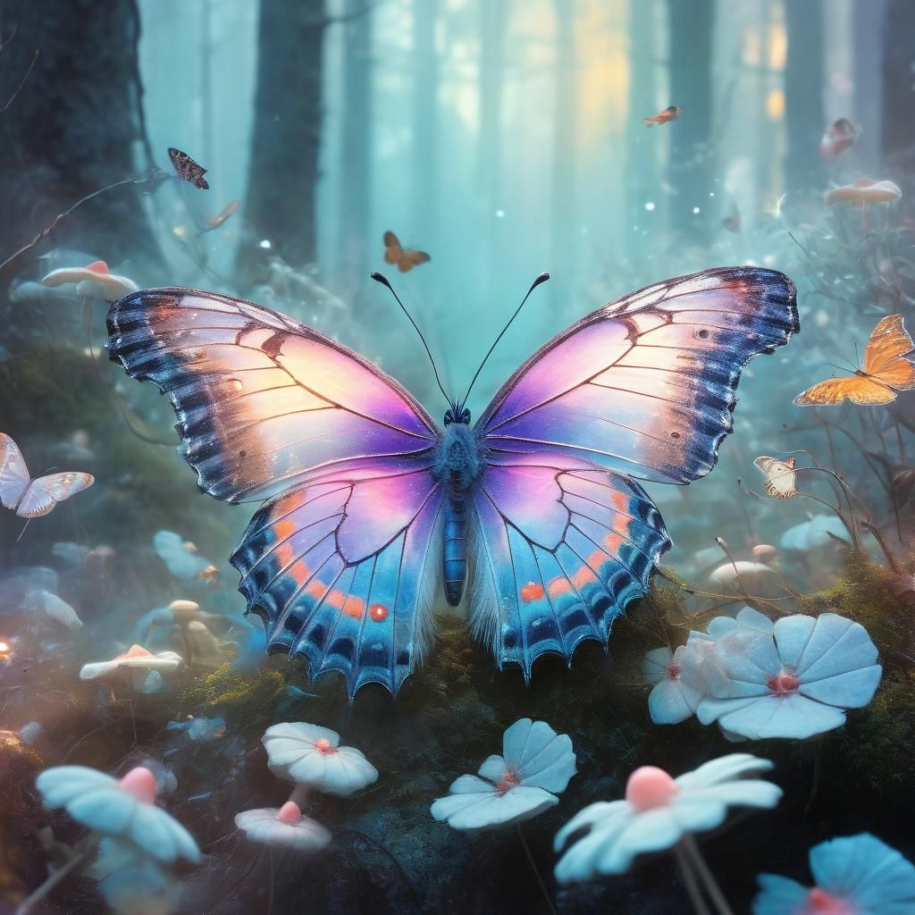 Marshmallow Beard in Dreamy Fantasy Forest