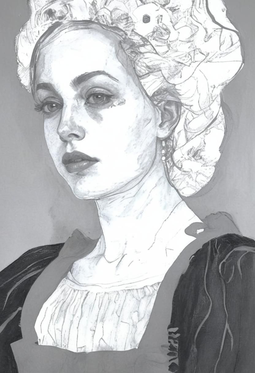 Charcoal Portrait of a Woman in Expressive Style