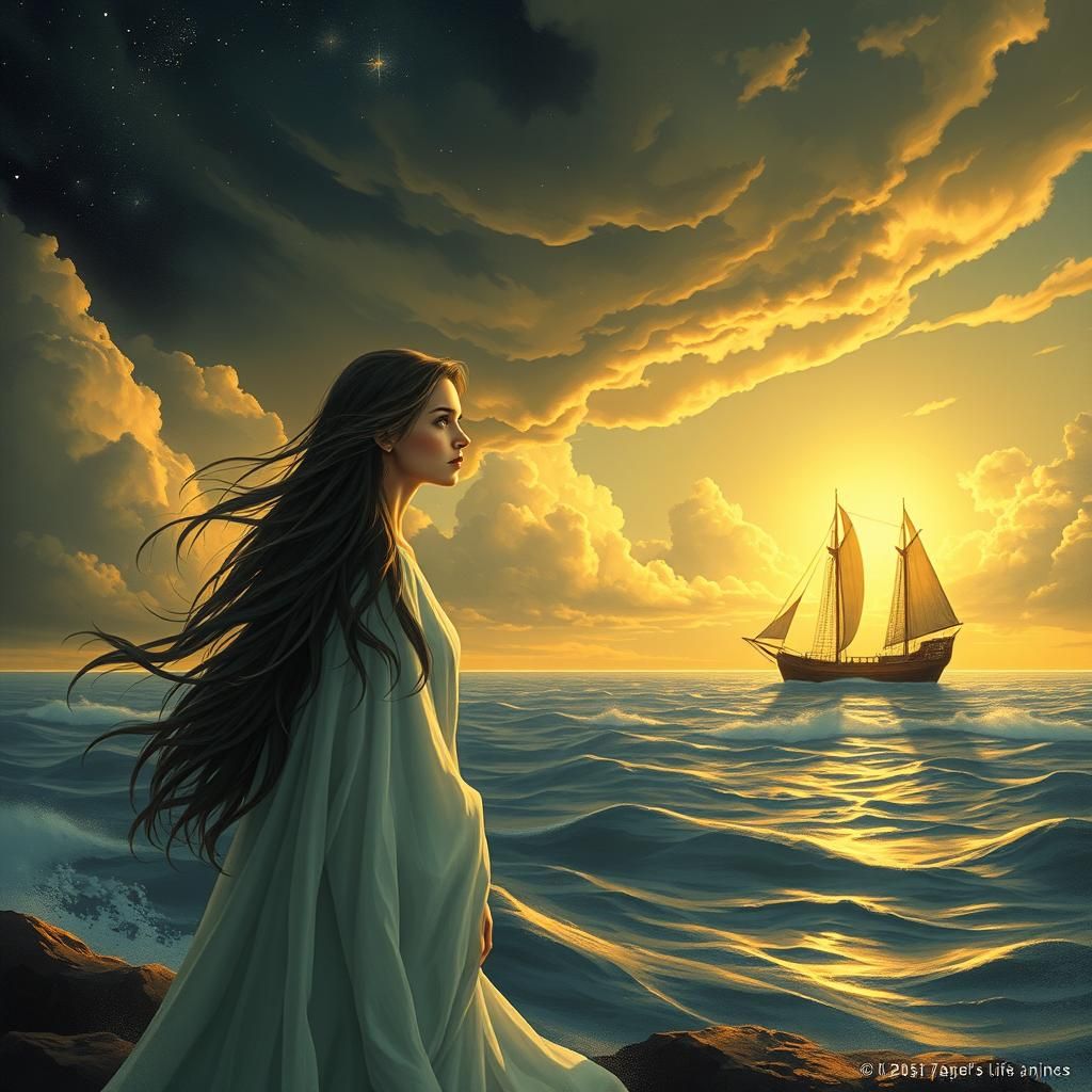 Eärendil and Elwing at the Sundering Seas