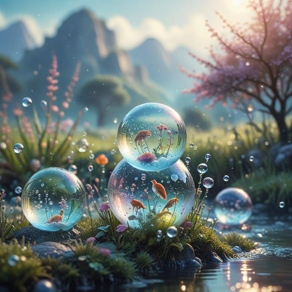 Dreamy Landscapes Captured in Floating Bubbles