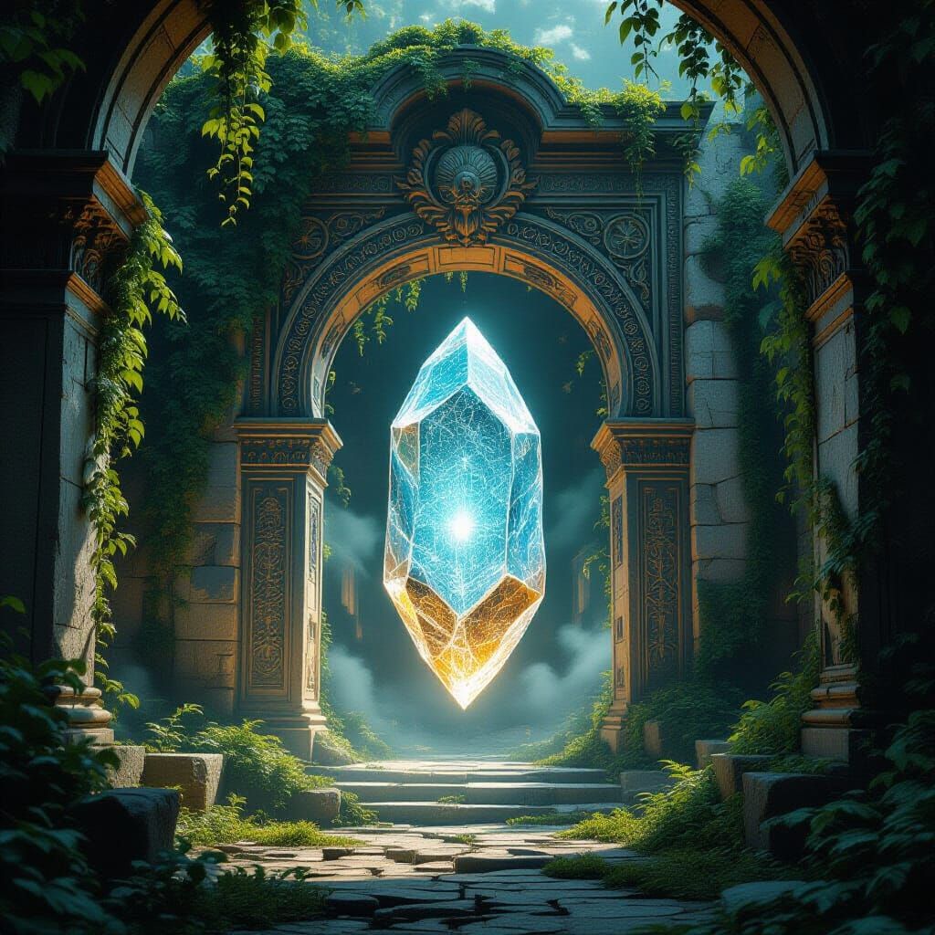 Mystical Artifact at Ancient Palace Portal