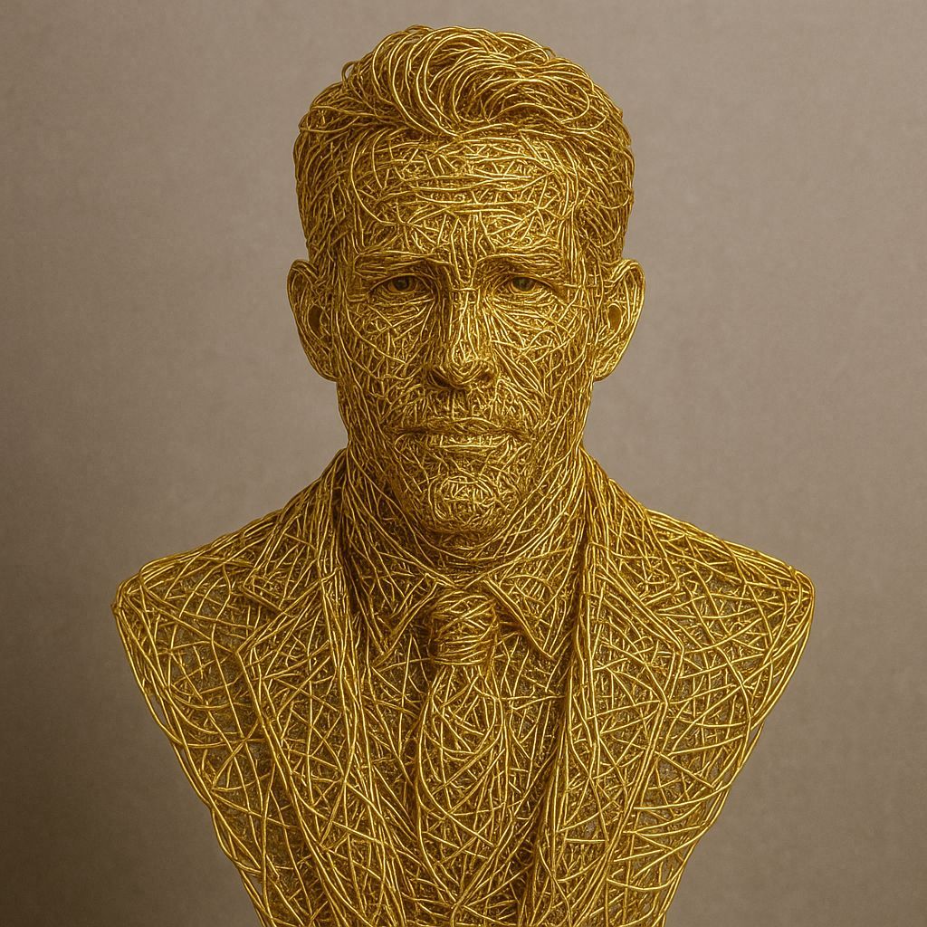 Ryan Reynolds Wire Sculpture