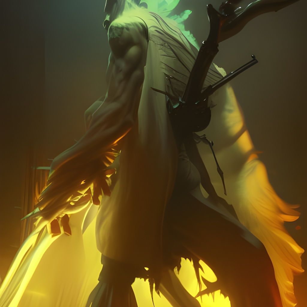 Kenpachi Zaraki Dark Fantasy Concept Art