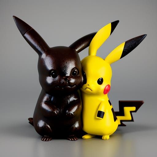 dark chocolate Pikachu statue