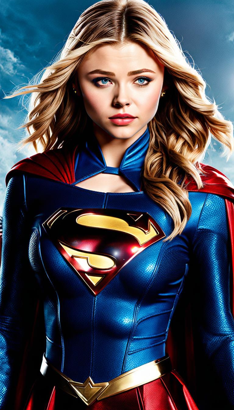Chloe Grace Moretz as Supergirl Digital Art