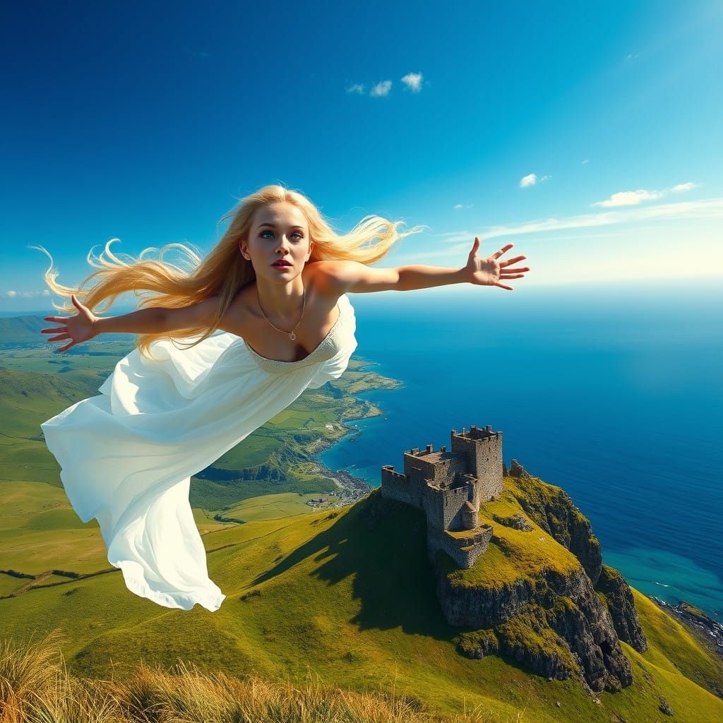 Ethereal Beauty Soars Above Irish Landscape in Cyberpunk-Ins...