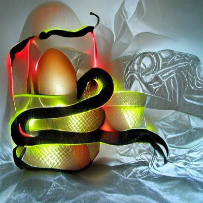 Snake Guarding an Egg