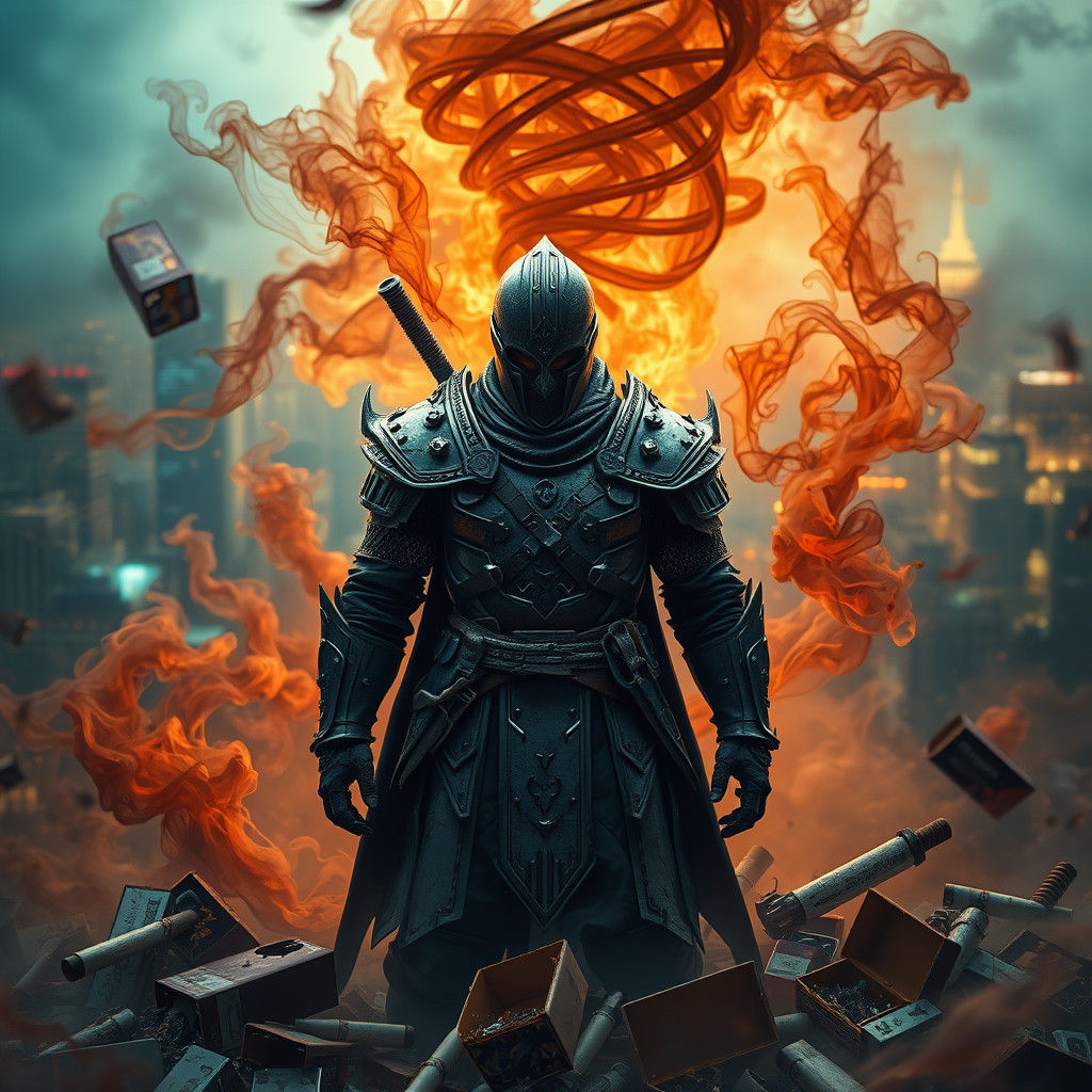 Warrior's Battle Against Nicotine Temptation