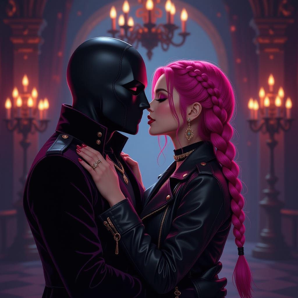 K-Pop Star Kisses Mysterious Masked Figure in Ballroom