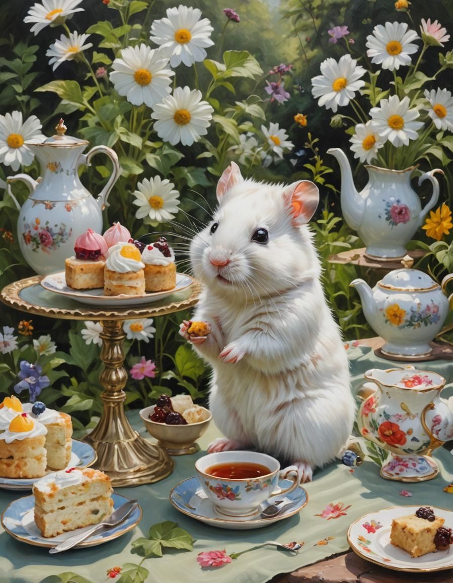 Hamster's Delight: English Garden Afternoon Tea
