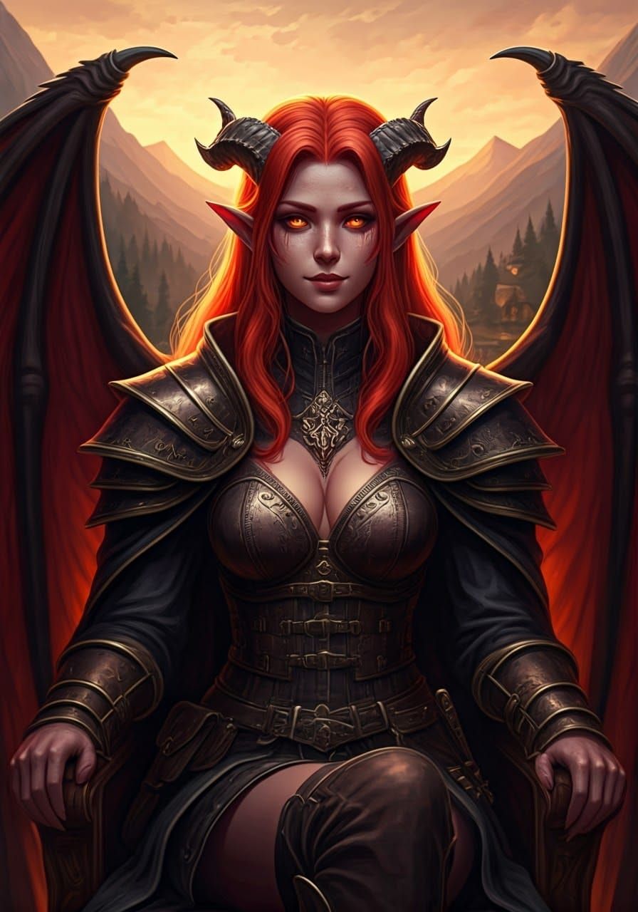 Noble Demoness in 3D Anime Style