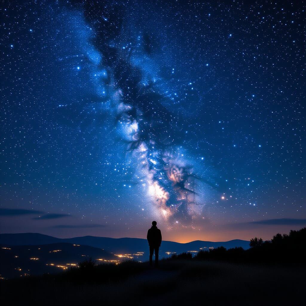 Dramatic Starry Sky in Cinematic Style